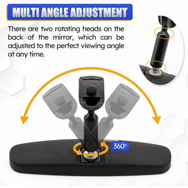 Alt view image 4 of 6 - 76400-SDA-A01 Interior Rear view Mirror Day/Night Mirror for Honda 1998-2013 Accord, 2000-2004 Odyssey, 2006-2011 Civic, 2002-2008 Pilot, Insight CR-Z/Acura 2006-2011 CSX,2007 MDX 76400-SDA-A03
