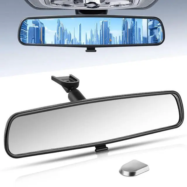Main image of 10.5" Rear view mirror, Interior rearview mirror Kit Universal Fit Type Compatible with Chevrolet Ford Toyota Nissan Jeep Honda Subaru Hyundai Kia Mazda Buick and More for Car