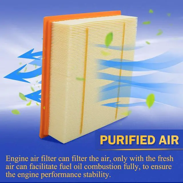 Alt view image 3 of 7 - CA10262 Engine Air Filter for Ford 2007-2021 Expedition,2009-2021 F150,2008-2016 F250 Super Duty,2008-2016 F350 Super Duty,2007-2021 Navigator Replaces # FA1883 49883 7C3Z9601A A35642