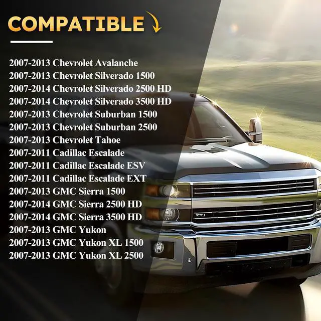 Alt view image 2 of 7 - 20833606 Left Driver Side Interior Door Handle Kit for 2007-2014 Chevy Silverado, Tahoe, Suburban, Avalanche/GMC Sierra, Yukon, Yukon XL/Cadillac Escalade 20871488, 80374