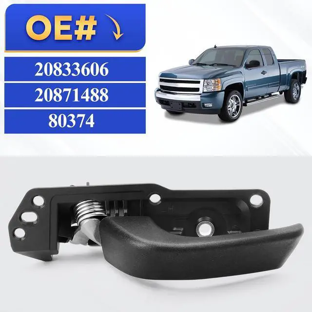 Alt view image 6 of 7 - 20833606 Left Driver Side Interior Door Handle Kit for 2007-2014 Chevy Silverado, Tahoe, Suburban, Avalanche/GMC Sierra, Yukon, Yukon XL/Cadillac Escalade 20871488, 80374