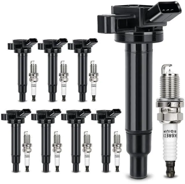Main image of UF230 Ignition Coil & 4504 Double Iridium Spark Plug for Toyota Tundra Sequoia LandCruiser 4Runner/Lexus GS430 GX470 LS430 LX470 LX570 SC430 V8 Replaces#C1173 UF493 5C1196 90919-02230 90919-02259