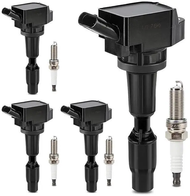 Main image of UF764 Ignition Coil & 93175 Double Iridium Spark Plug For 15-20 Hyundai Sonata Santa Fe Veloster/Kia Sorento Optima Sportage 2.0L 2.4L L4 Replaces# 27301-2B120 27300-2GGA0 IC871 GN10730