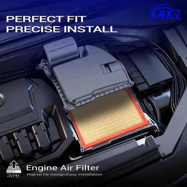 Alt view image 7 of 7 - Engine Air Filter for 2010-2022 Toyota 4Runner V6 FJ Cruiser V6 / Lexus GX460 V8 (OEM#CA10835 17801-38050)