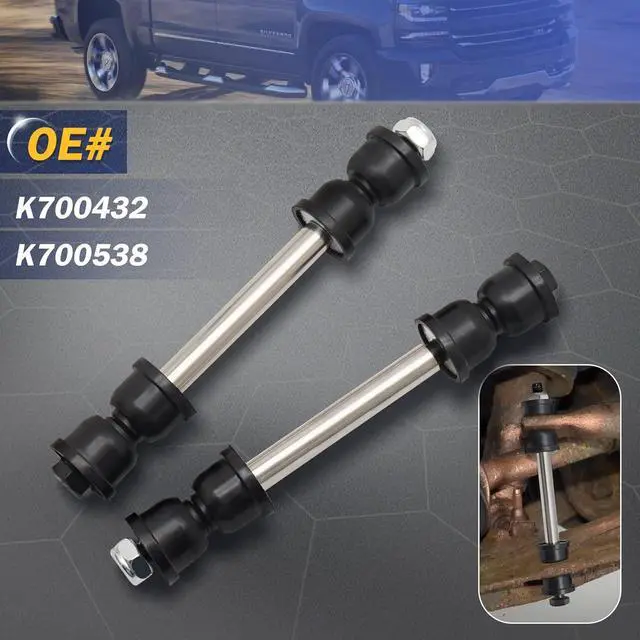 Alt view image 6 of 7 - K700432 Front Stabilizer Sway Bar End Links for 2007-2016 Chevy Silverado 1500 Avalanche Tahoe Suburban/GMC Sierra Yukon/Cadillac Escalade K700538