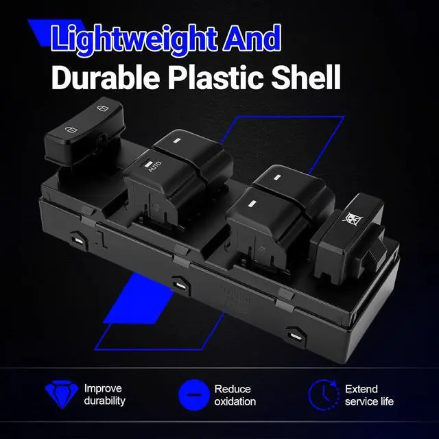 Alt view image 3 of 7 - 93570-C1000 Front Left Driver Side Power Window Door Lock Switch for 2015-2019 Hyundai Sonata Replaces# 93570C1000 18 PINS