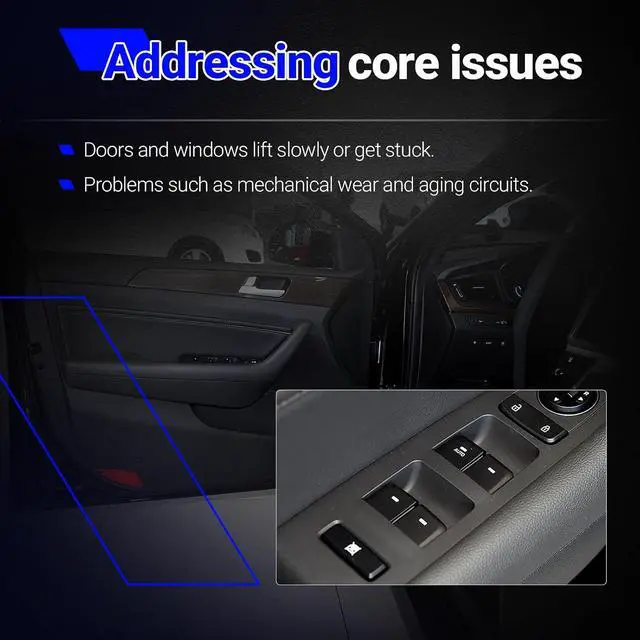 Alt view image 4 of 7 - 93570-C1000 Front Left Driver Side Power Window Door Lock Switch for 2015-2019 Hyundai Sonata Replaces# 93570C1000 18 PINS