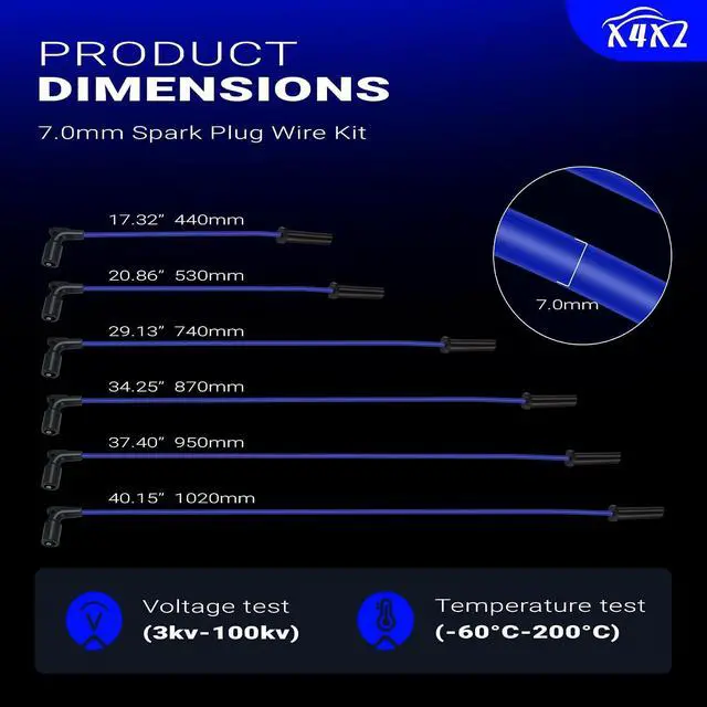 Alt view image 6 of 7 - 109110 High Performance Low Resistance Spark Plug Wire New for Buick Lucerne Chevy Impala Malibu Monte Carlo Pontiac G6 Saturn Aura Relay Replace# 9746SS 19297033Set of 6