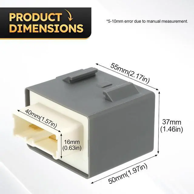 Alt view image 6 of 7 - RZ-0159 Fuel Pump Circuit Opening Relay for 1998-2002 Honda Accord /1998-2004 Odyssey /2003-2004 Pilot /1998-2001 Prelude /2001-2003 CL /2001-2002 MDX /1999-2003 TL Replace # 39400-S84-003