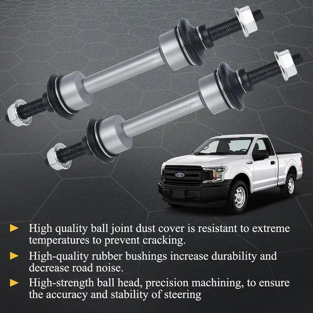 Alt view image 5 of 6 - Zinc-Nickel Alloy Front Stabilizer Sway Bar End Link End Kit for 2009-2018 F-150 4WD F-250 F-350 F-450 F-550 Super Duty 4WD Models ONLY K750362