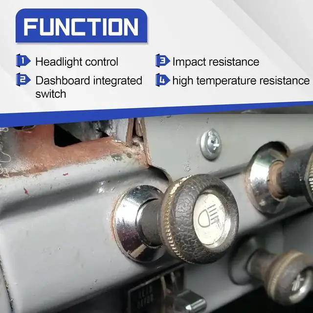 Alt view image 4 of 7 - DS357T Dashboard Headlamp Control Switch 9Pin Headlight Switch Compatible with Jeep Cherokee Wrangler/Chrysler/Dodge/Plymouth