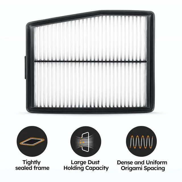 Alt view image 4 of 6 - Hyundai Sonata & Santa Fe Engine Air Filter - 28113-L5100 / 28113-P0400 XA11911 for 2020-2023 Hyundai & Kia Models