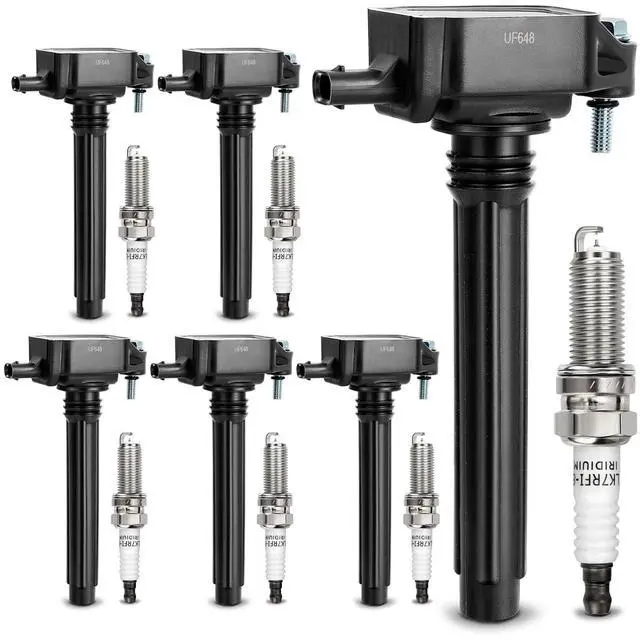 Main image of UF648 Ignition Coil &97390 Double Iridium Spark Plug For Chrysler 200 300 TOWN & COUNTRY/Dodge Avenger Challenger Charger Durango Grand Caravan Journey/Jeep Wrangler/Ram 1500 2500 3500 C1791 UF648