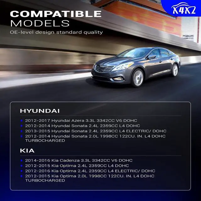 Alt view image 2 of 7 - 10.63" Zinc-Nickel Alloy Front Left & Right Stabilizer Sway Bar Links for Hyundai Azera 12-17, Sonata 12-15, Kia Cadenza 14-16, Optima 12-16 54830-3Q000