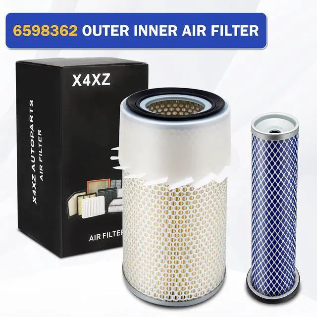 Alt view image 7 of 7 - 6598362 6598492 Outer Inner Air Filter Air Cleaner for Bobcat Loaders 641, 643, 645, 741, 743, 751, 753, 763, 773, 7753, 843, 853, 1213, S130, S150, S160, S175, S185, Bobcat Excavators 325, 328, 331