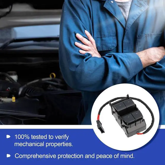 Alt view image 6 of 7 - 1081037-01-F Door Power Window Switch, Front Left Driver Side Master Window Switch for Tesla Model 3 2017 2018 2019 2020, Replace# 1081037-01-D