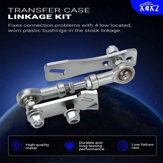 Alt view image 4 of 7 - Transfer Case Linkage kit Compatible with 1986-2001 Jeep Cherokee XJ for Comanche MJ XJ AW4 AX15, Not Fit Grand Cherokee (ZJ or WJ), Easy to Install, New Stainless Steel Material Replace# WZCM12901