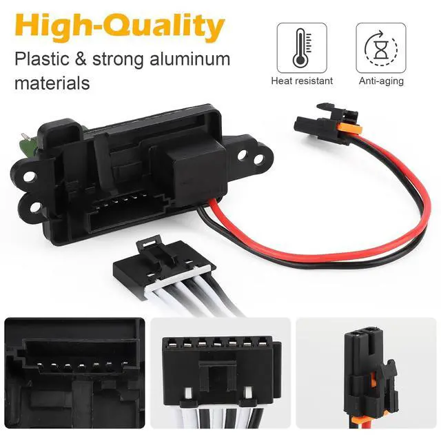 Alt view image 5 of 7 - 22807123 Blower Fan Speed Resistor Kit with Harness for 2003-2006 Chevy Silverado Avalanche Suburban/GMC Sierra Yukon Yukon XL/Cadillac Escalade Replaces# 89019088 973-405 15-81086