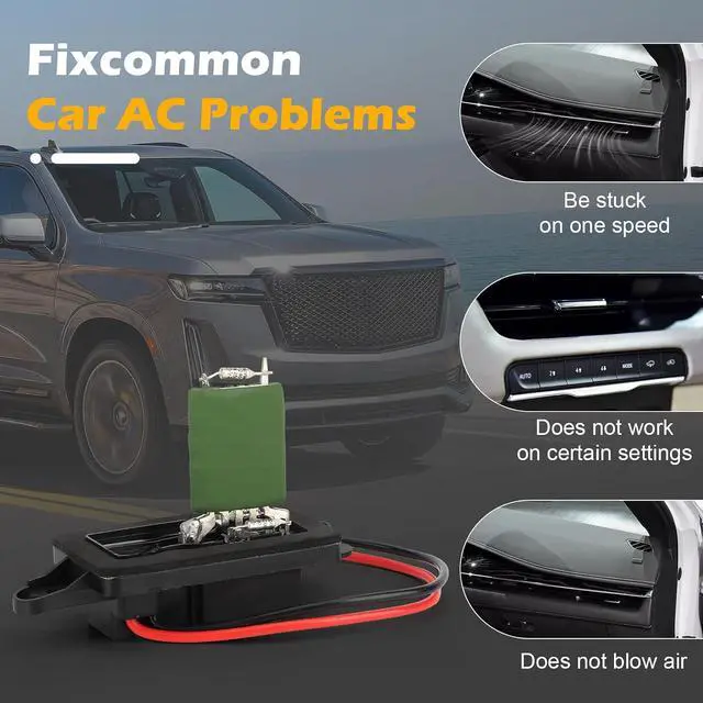 Alt view image 4 of 7 - 22807123 Blower Fan Speed Resistor Kit with Harness for 2003-2006 Chevy Silverado Avalanche Suburban/GMC Sierra Yukon Yukon XL/Cadillac Escalade Replaces# 89019088 973-405 15-81086