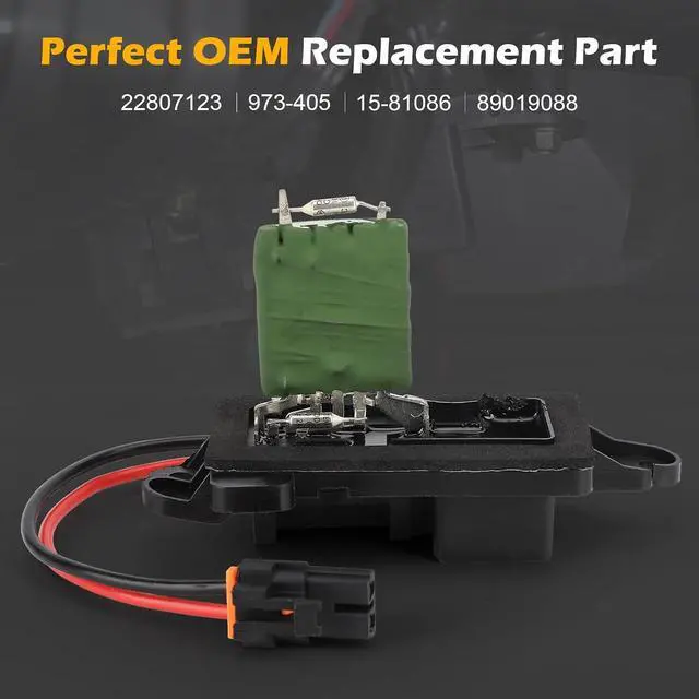 Alt view image 7 of 7 - 22807123 Blower Fan Speed Resistor Kit with Harness for 2003-2006 Chevy Silverado Avalanche Suburban/GMC Sierra Yukon Yukon XL/Cadillac Escalade Replaces# 89019088 973-405 15-81086