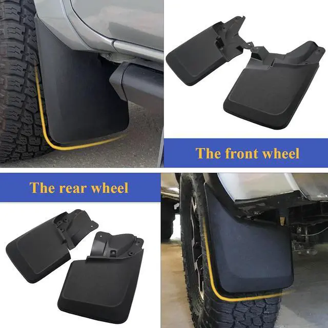 Alt view image 7 of 7 - Mud Flaps Mud Splash Guard Mudguards for 2016 2017 2018 2019 2020 2021 2021 Toyota Tacoma (Doesn't Fit SR or SR5) Front & Rear 4PCS Compatible with OEM Fender Flares