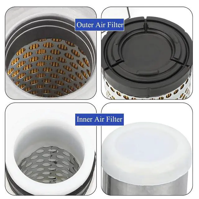 Alt view image 5 of 7 - 6C060-99410 6C060-99414 Engine Air Filter With 32721-58242 Inner Filter For Kubota tractor B21 B2301 B2410 B2630 B2710B3200 B3300 B7300 B7400 B7410 B7500 B7510 B2601 B2920 B2910 F2260 F3080 ZG227