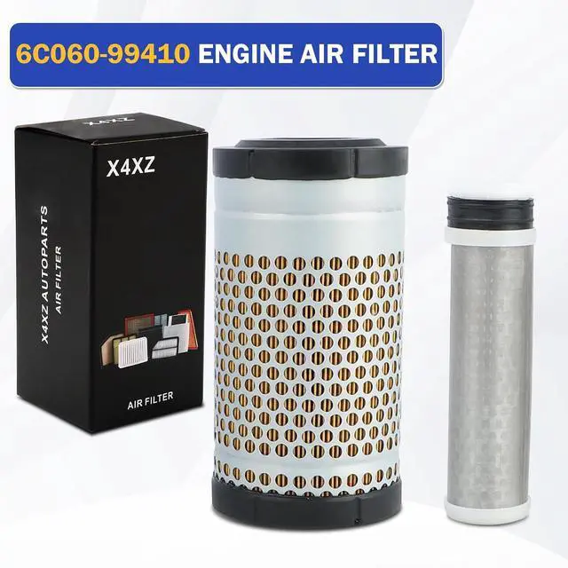 Alt view image 7 of 7 - 6C060-99410 6C060-99414 Engine Air Filter With 32721-58242 Inner Filter For Kubota tractor B21 B2301 B2410 B2630 B2710B3200 B3300 B7300 B7400 B7410 B7500 B7510 B2601 B2920 B2910 F2260 F3080 ZG227