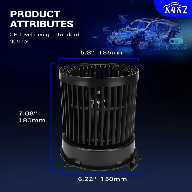 Alt view image 6 of 7 - 700323 AC Heater Blower Motor Compatible with 2014-2019 Nissan Rogue, 2017-2019 Nissan Rogue Sport HVAC Fan Assembly Replace 27226-4BU0A 272264BU0A NI3126126