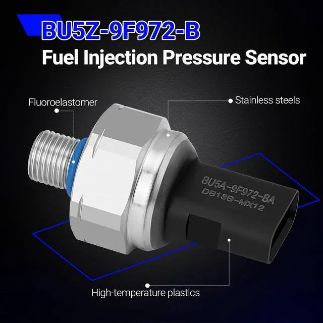 Alt view image 4 of 7 - BU5Z-9F972-B Fuel Injection Pressure Sensor for Ford Mustang Explorer Focus Taurus Lincoln MKZ Navigator Replace# CM-5250 BU5Z-9F972-B BU5A-9F972-CA