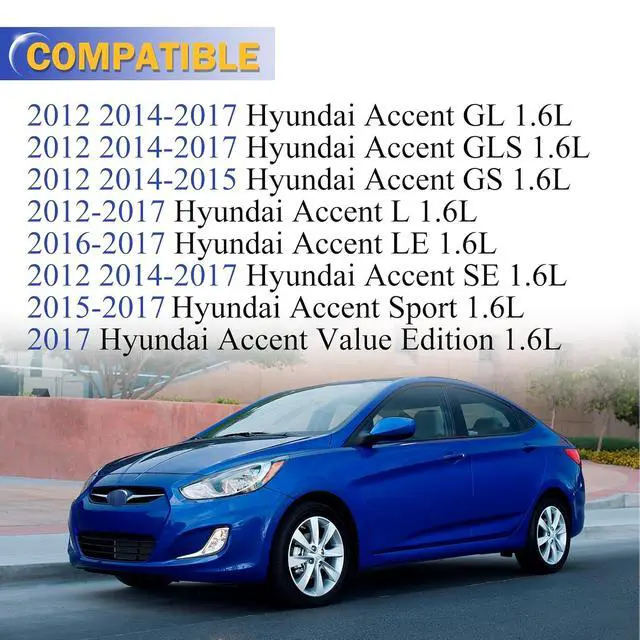 Alt view image 2 of 6 - Exterior Door Handle for Hyundai Accent 2012-2017 Front Left Driver Side 826511R000 826521R050