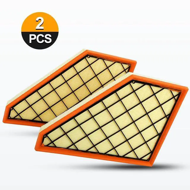 Alt view image 7 of 7 - 2PCS Engine Air Filter Kit for 2017-2021 GMC Acadia, 2018-2020 Buick Enclave, 2018-2020 Chevy Traverse, 2019-2021 Chevy Blazer, 2017-2020 Cadillac XT5 / XT6 Replace# A3212C 23321606