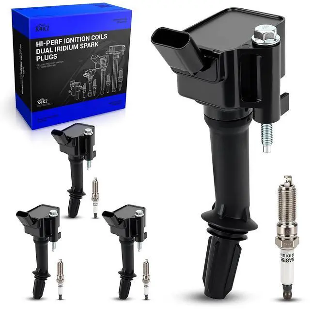 Main image of UF802 Ignition Coil Pack & 91970 Double Iridium Spark Plugs for 2016-2019 Chevy Volt/Malibu/Cruze, 2018-2022 Equinox, 2018-2020 GMC Terrain, 2016-2022 Buick Encore Replace# 12670053 5C2095 C2036
