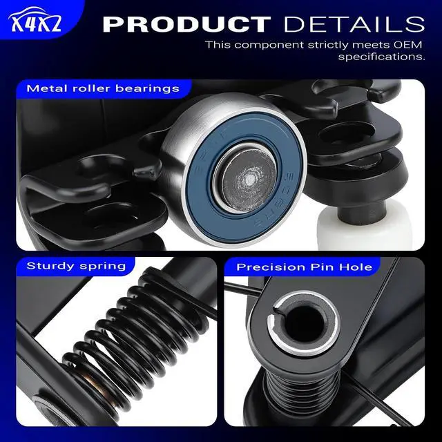 Alt view image 7 of 7 - Left & Right Power Sliding Door Roller Assembly for 2005-2010 Honda Odyssey EX EX-L Touring model Replace # 72561-SHJ-A21 & 72521-SHJ-A21 / 924-128 & 924-129