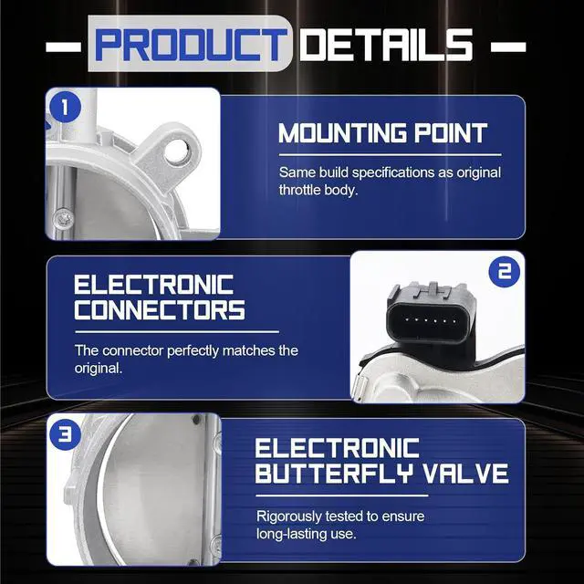 Alt view image 5 of 7 - S20214 Electronic Throttle Body For 15-17 Chrysler 200/13-16 Dodge Dart/14-18 Jeep Cherokee Renegade 18-20 Jeep Compass/15-18 Ram Promaster City/16-18 Fiat 500x OE#4891970AB, 4891970AC TB1247, 677-014
