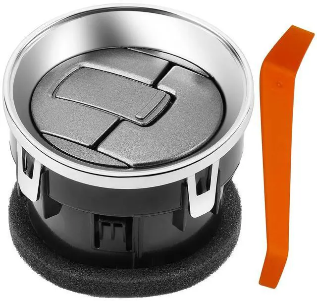 Main image of 9L3Z-19893-CA Dash Board AC Heat Air Vent Duct Louvre for 2009 2010 2011 2012 2013 2014 Ford F150 F-150 Lobo (Chrome & Titanium Tone) 74932 9L3Z19893CA