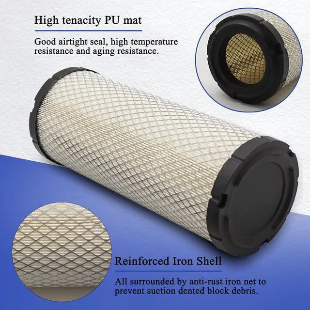 Alt view image 4 of 7 - P821575 & P822858 Outer Inner Air Filter Air Cleaner for Bobcat FPG05 Air Cleaners Replaces# 6672467 6672468 PM252Z PM260Z