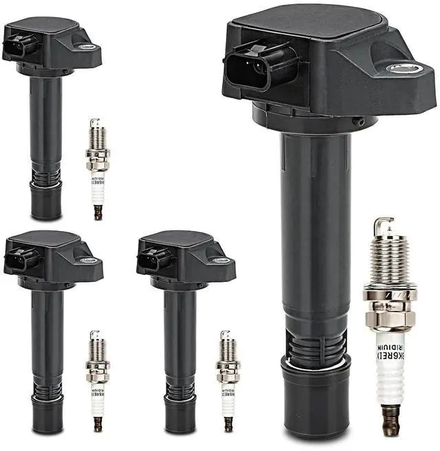 Main image of UF582 Ignition Coil & 4504 Double Iridium Spark Plug for 2006-2011 Honda Civic 1.8L L4 Replaces# GN10324 IC662 C1580