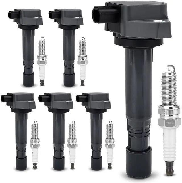 Main image of UF624 Ignition Coil & 97390 Double Iridium Spark Plug for Acura 10-13 MDX,13-15 RDX,10-13 ZDX/Honda 09-15 Pilot,09-14 Ridgeline 3.5L 3.7L Replaces# 30520-RN0-A01, E1124