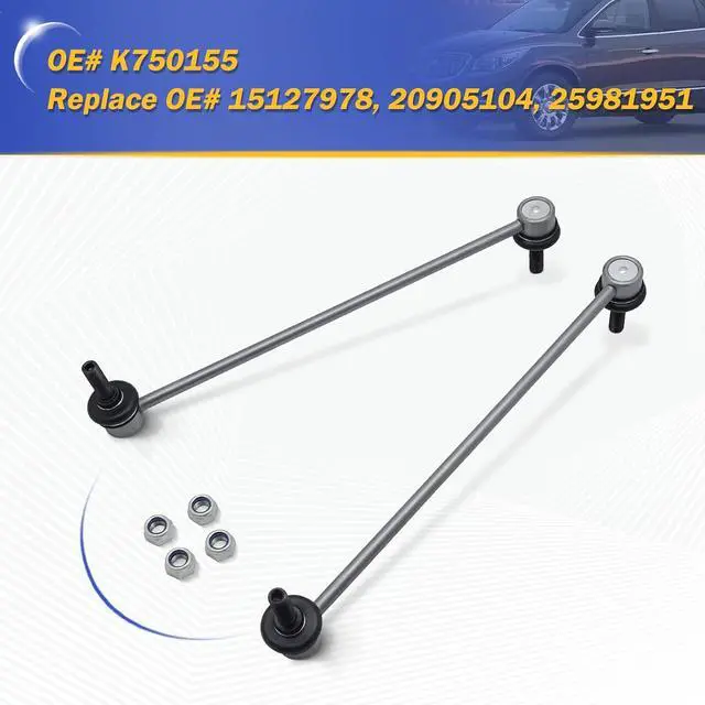 Alt view image 5 of 7 - Zinc-Nickel Alloy Stabilizer Sway Bar Links for 2009-2017 Chevrolet Traverse 2008-2017 Buick Enclave 2007-2016 GMC Acadia 2007-2010 Saturn Outlook K750155