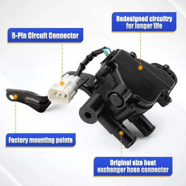 Alt view image 5 of 7 - 601-021 Coolant Control Valve Assembly - Heater Control Water Valve with Bracket for 2004 2005 2006 2007 2008 2009 Toyota Prius 1.5L L4 Replaces# 16670-21010 EHV116