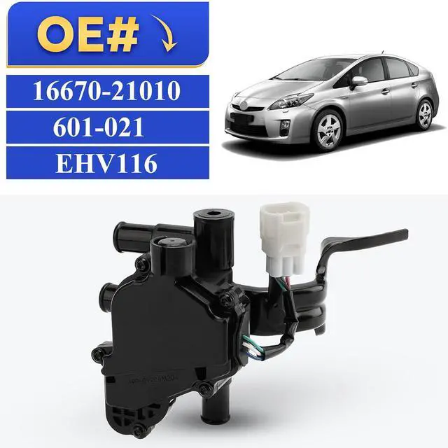 Alt view image 6 of 7 - 601-021 Coolant Control Valve Assembly - Heater Control Water Valve with Bracket for 2004 2005 2006 2007 2008 2009 Toyota Prius 1.5L L4 Replaces# 16670-21010 EHV116