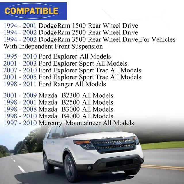 Alt view image 2 of 6 - K7275 Zinc-Nickel Alloy Front Stabilizer Sway Bar End Link for Dodge RAM 1500 RAM 2500 RAM 3500 Ford Explorer Ranger MAZDA B2300 B2500 B3000 B4000 MERCURY Mountaineer 2L2Z5K483BA