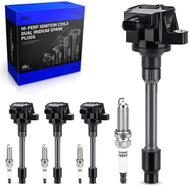 Main image of UF781 Ignition Coil & 95660 Double Iridium Spark Plugs Compatible with 2016-2021 Honda Accord/Civic/CRV 1.5L 2.0L, 2019-2021 Acura RDX, 2021 TLX Replace# 3052059B013 CM11-124A 49183