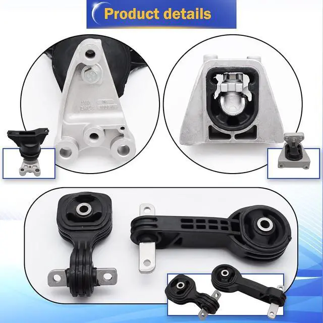 Alt view image 5 of 6 - Engine Mount Transmission Mount for 2006 2007 2008 2009 2010 2011 Honda Civic 1.8L A4530 A4534 A4543 A4546 Set of 4
