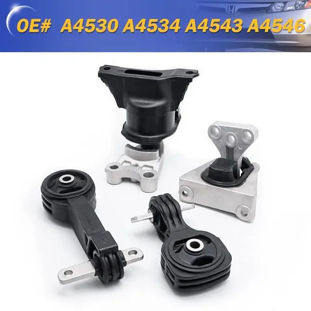 Alt view image 6 of 6 - Engine Mount Transmission Mount for 2006 2007 2008 2009 2010 2011 Honda Civic 1.8L A4530 A4534 A4543 A4546 Set of 4