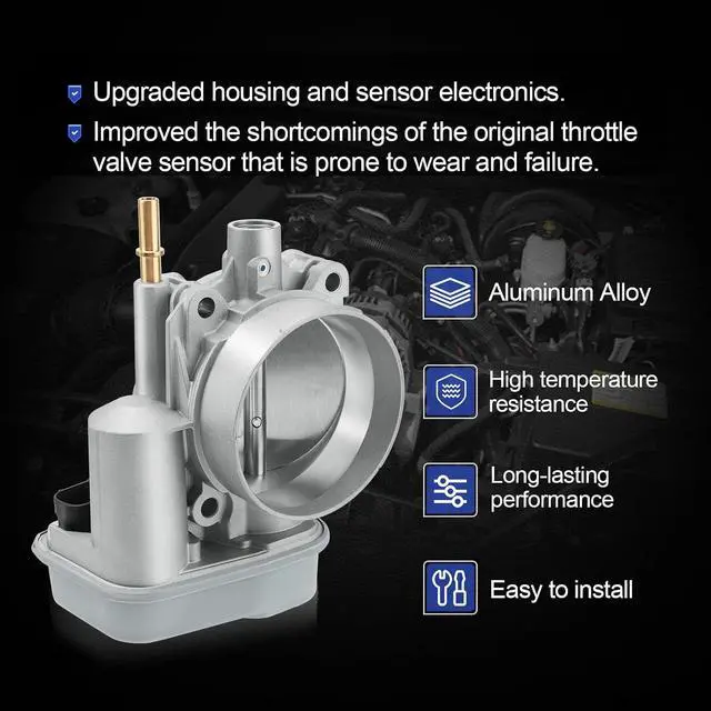 Alt view image 3 of 7 - S20064 Electronic Throttle Body For Chevy Colorado Impala Trailblazer Monte Carlo/GMC Canyon Envoy/Buick Rainier/Isuzu i-350 i-370 Ascender/Hummer H3/Saab 9-7X/Pontiac Grand Prix Replaces# 12568580