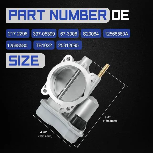 Alt view image 6 of 7 - S20064 Electronic Throttle Body For Chevy Colorado Impala Trailblazer Monte Carlo/GMC Canyon Envoy/Buick Rainier/Isuzu i-350 i-370 Ascender/Hummer H3/Saab 9-7X/Pontiac Grand Prix Replaces# 12568580