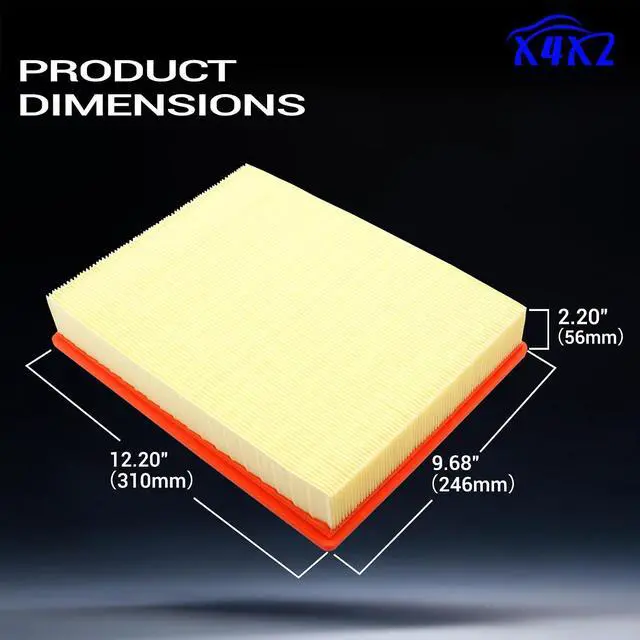 Alt view image 7 of 7 - CA8756 Engine Air Filter for Cadillac Escalade Chevy Avalanche Suburban Silverado 1500 2500 3500 Tahoe GMC Sierra 1500 2500 3500 Yukon AF5314 25313348
