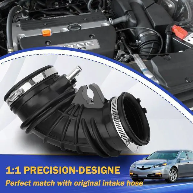 Alt view image 3 of 7 - Air Intake Hose with Clamps for 2002-2004 Honda CR-V CRV 2002-2006 Acura RSX base 17228-PNE-G00
