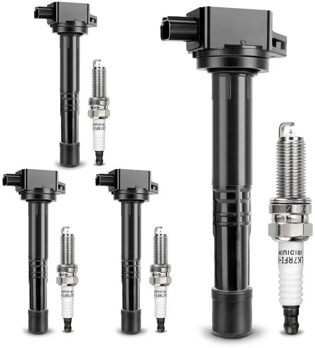 Main image of UF602 Ignition Coil & 97390 Double Iridium Spark Plug for 2.4L Honda 08-12 Accord,10-14 CR-V,12-15 Civic,12-15 Crosstour/13-15 Acura ILX Relapces# 5C1719,C1662,30520-R40-007